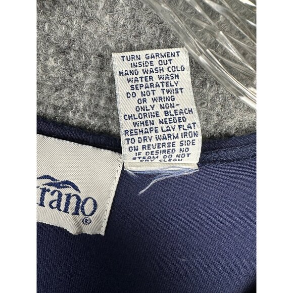 Women’s Plus Size 16 Blue Long Sleeve Top Embroidered Fall Leaves Cotton Casual - Picture 6 of 9